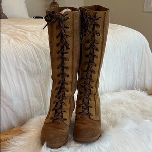 Sorel Joan of Arctic Wedge Lace-Up Tall Boots